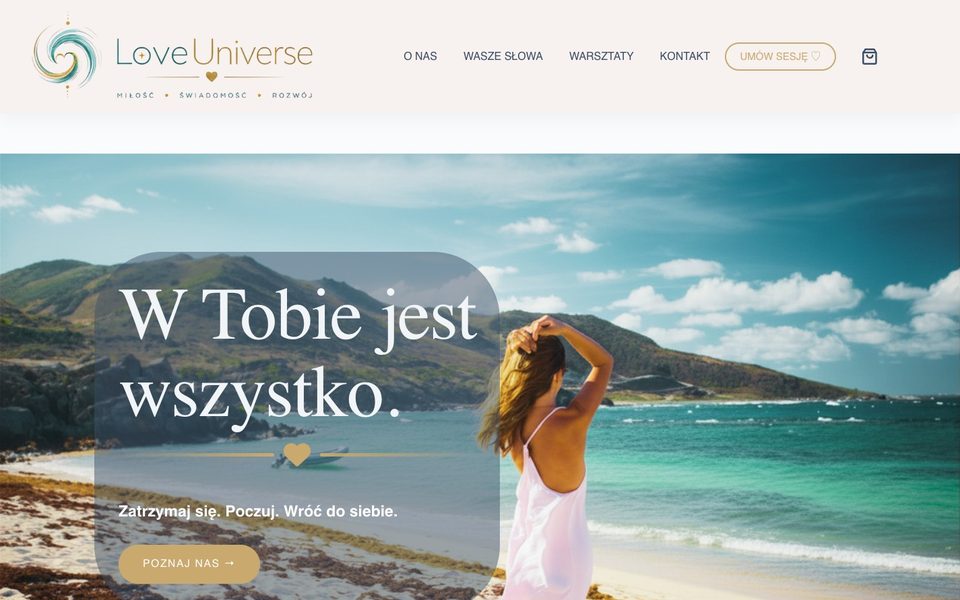 Zrzut ekranu strony loveuniver.se