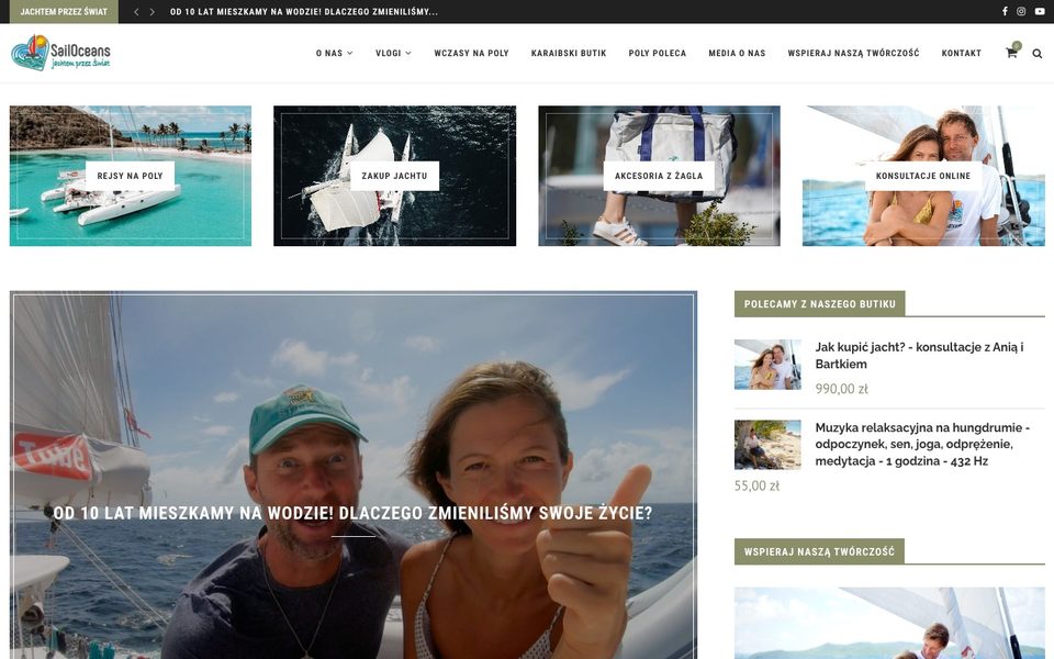 Zrzut ekranu strony pl.sailoceans.com